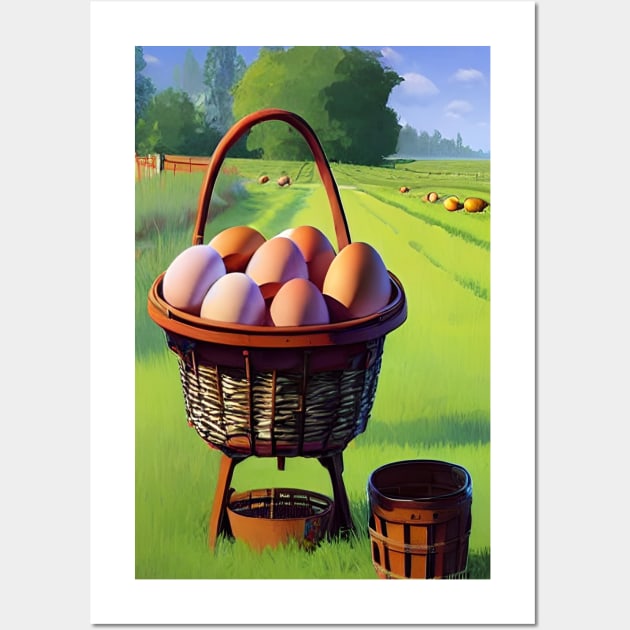 Eggs in a farm Wall Art by Gaspar Avila